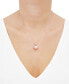 ფოტო #2 პროდუქტის Cultured Natural Ming Pearl (13mm) & Diamond (1/5 ct. t.w.) 18" Pendant Necklace in 14k Rose Gold (Also in Cultured White Ming Pearl)