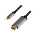 Фото #1 товара Разъем LogiLink CUA0101 - USB 3.2 Gen1 Type-C - HDMI-A - 1.8 м - Черный - Серый