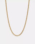 ASOS DESIGN waterproof stainless steel short slim 4mm chain necklace in gold tone