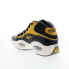Фото #16 товара Reebok Question Mid Mens Black Leather Lace Up Athletic Basketball Shoes