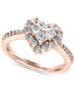 ფოტო #1 პროდუქტის Classique by EFFY® Diamond Heart Ring (9/10 ct. t.w.) in 14k Rose Gold