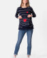 ფოტო #6 პროდუქტის Women's Maternity Mama Mini Nautical Cotton Sweaters