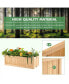Фото #8 товара Rectangle Wood Flower Planter Box Portable Raised Vegetable Patio