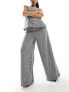 Фото #5 товара River Island wool wide leg dad trouser in grey