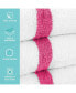 Power Gym Hand Towels (12 Pack), 16x27, White with Colored Stripe, 100% Ring-Spun Cotton