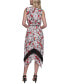 Фото #2 товара Women's Floral Crinkle-Chiffon Midi Dress