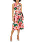 Фото #1 товара Women's Floral Poplin Sleeveless Wrap Dress