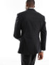 ASOS DESIGN slim linen mix suit jacket in black Chest 40 Regular - фото #9