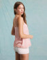 Фото #4 товара Miss Selfridge lace insert cami top in washed pink