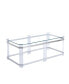 Фото #1 товара Silver Stainless Steel Coffee Table With Acrylic Frame And Clear Glass Top