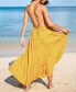 Women's Yellow Halterneck Maxi Beach Dress