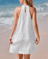 Фото #2 товара Women's Eyelet Halterneck Mini Beach Dress