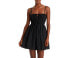 Фото #1 товара Faithfull The Brand Womens Emeline Keyhole Mini Dress Black Size US 12