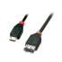 Фото #1 товара Lindy USB 2.0 Cable Micro-B / A OTG - 1m - 1 m - Micro-USB B - USB A - USB 2.0 - Male/Female - Black