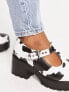 KOI chunky mary jane shoes in cow print