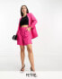 Vero Moda Petite tailored suit shorts co-ord in bright pink