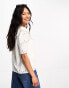 Whistles collar detail broderie blouse in white