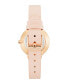 ფოტო #2 პროდუქტის Women's Quartz Blush Pink Faux Leather Band and Floral Pattern Watch, 38mm