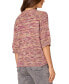 ფოტო #2 პროდუქტის Petite Space-Dyed 3/4-Sleeve Sweater