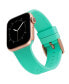 Фото #1 товара Ремешок для часов WITHit Текстильный силиконовый ремешок синего цвета с косой тканью совместимый с Apple Watch 38/40/41 мм