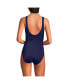 Women's D-Cup Chlorine Resistant High Leg Tugless Sporty One Piece Swimsuit