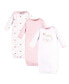 Baby Girls Baby Cotton Long-Sleeve Gowns 3pk Розовый, premie - фото #1