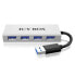 Фото #5 товара USB-концентратор ICY BOX IB-AC6104, USB 3.2 Gen 1 (3.1 Gen 1) Type-A, 5000 Mbit/s, Aluminium, Silver, Power, 90 мм