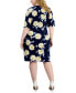 Фото #2 товара Платье с завязкой сбоку Anne Klein Plus Size Flutter-Sleeve