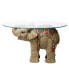 Фото #1 товара Журнальный столик Design Toscano Фестиваль слонов в Джайпуре с стеклянной столешницей