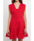 Women's Plunging Neck Lace Trim Dress