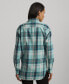 ფოტო #2 პროდუქტის Women's Cotton Plaid Shirt