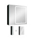Фото #7 товара Зеркало с подсветкой Simplie Fun 30x30 дюймовой кромкой Двойные двери Ванной комнаты