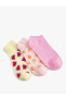 Фото #2 товара 3'lü Patik Çorap Seti Meyve Desenli Çok Renkli
