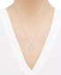 ფოტო #2 პროდუქტის Diamond Openwork Double Oval 18" Pendant Necklace (1/2 ct. t.w.) in Sterling Silver