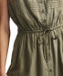 ფოტო #1 პროდუქტის Women's Pleated Drawstring-Waist Dress