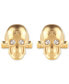 Gold-Tone IP Stainless Steel 3D $kull Cuff Links