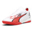 Фото #2 товара Puma Ultra Match Indoor Lace Up Soccer Mens Orange, White Sneakers Athletic Shoe