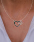 Spinel Interlocking Heart Necklace (1/2 ct. t.w.) in Sterling Silver