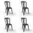 Garden chair Garbar Garrotxa Anthracite polypropylene 43 x 52 x 89 cm 4 Units (4 Pieces)