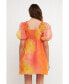 Women's ganza Tie-dye Babydoll Dress