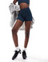 Фото #5 товара Nike Training One wrapped high waisted 5 inch legging shorts in navy