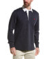 Фото #1 товара Brooks Brothers Core Rugby Polo Shirt Men's Blue M