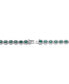 Sterling Silver Oval Clear Cubic Zirconia Stylish Tennis Bracelet