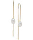 ფოტო #1 პროდუქტის EFFY® Cultured Freshwater Pearl (10 x 7mm) Threader Earrings in 14k Gold