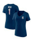 ფოტო #3 პროდუქტის Women's Deep Sea Blue Seattle Kraken Team Mother's Day V-Neck T-shirt