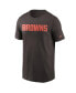 Фото #2 товара Men's Brown Cleveland Browns Team Wordmark T-shirt