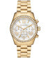 ფოტო #1 პროდუქტის Women's Lexington Lux Chronograph Gold-Tone Stainless Steel Bracelet Watch 38mm