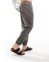 Фото #5 товара ASOS DESIGN tapered pull on linen trouser in washed grey