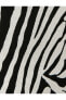 Bol Paça Pantolon Zebra Desenli Yüksek Bel Fermuarlı Viskon Karışımlı