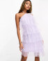 Фото #8 товара Collective the Label tiered tulle mini dress in lilac